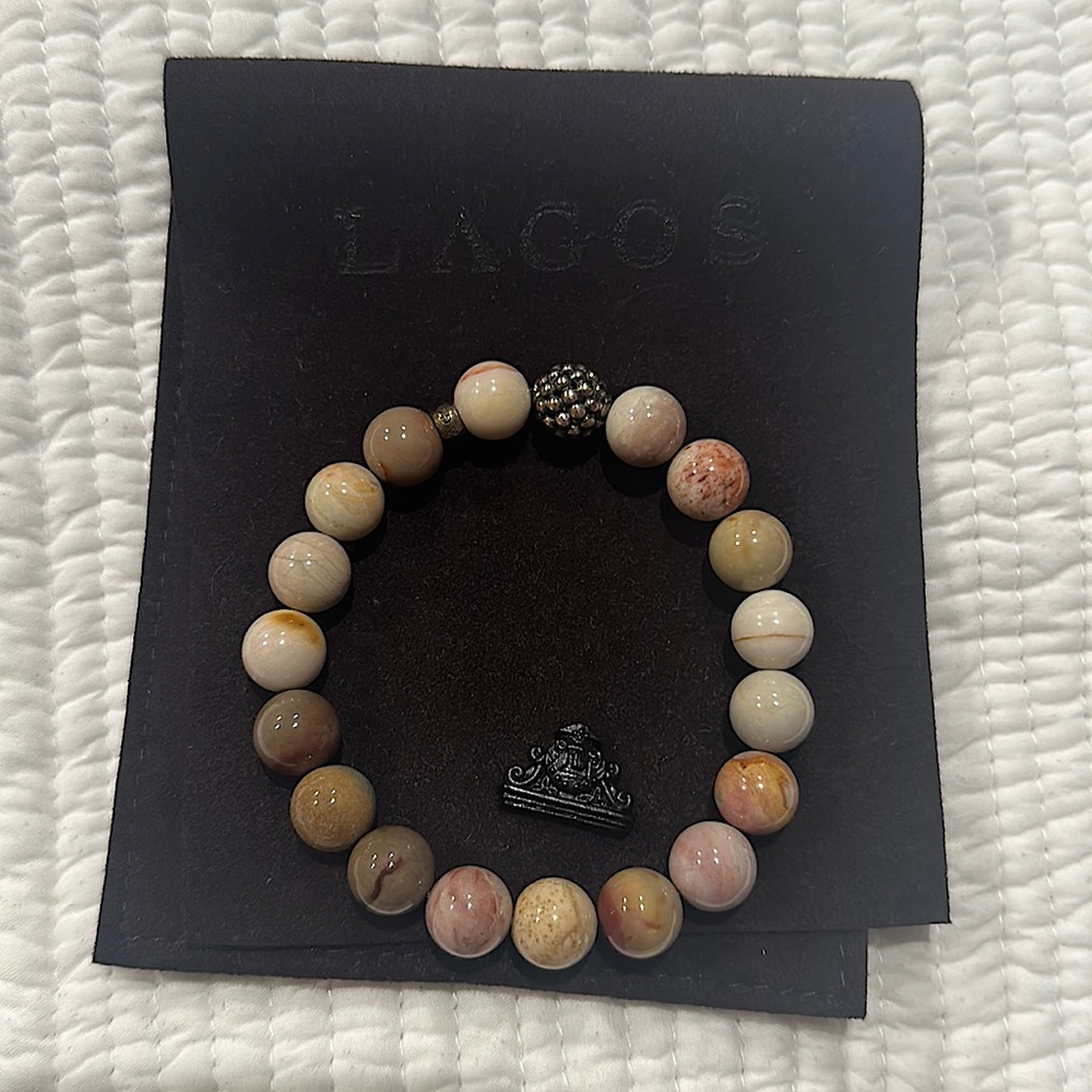 Lagos Silver Station Bead Bracelet